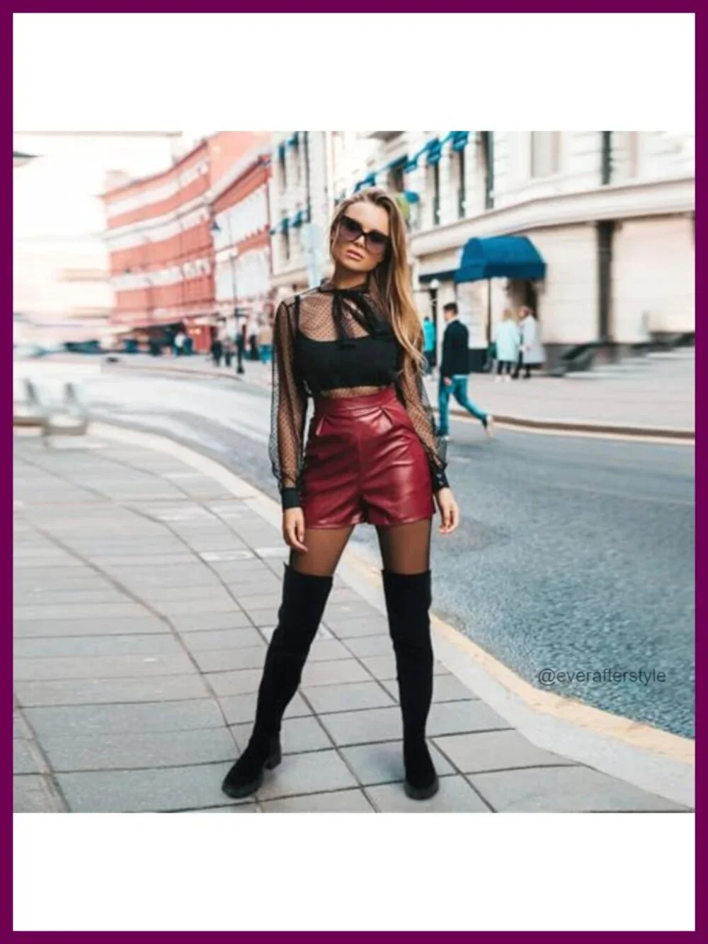 Suede Lace Up Over The Knee Platform Chunky Heel Boots